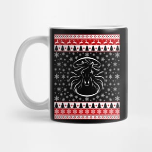 Christmas Horse Face Equestrian Mug